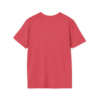 Unisex red t-shirt, Heart Fixed Enamorados design, perfect for Valentine's Day couples.