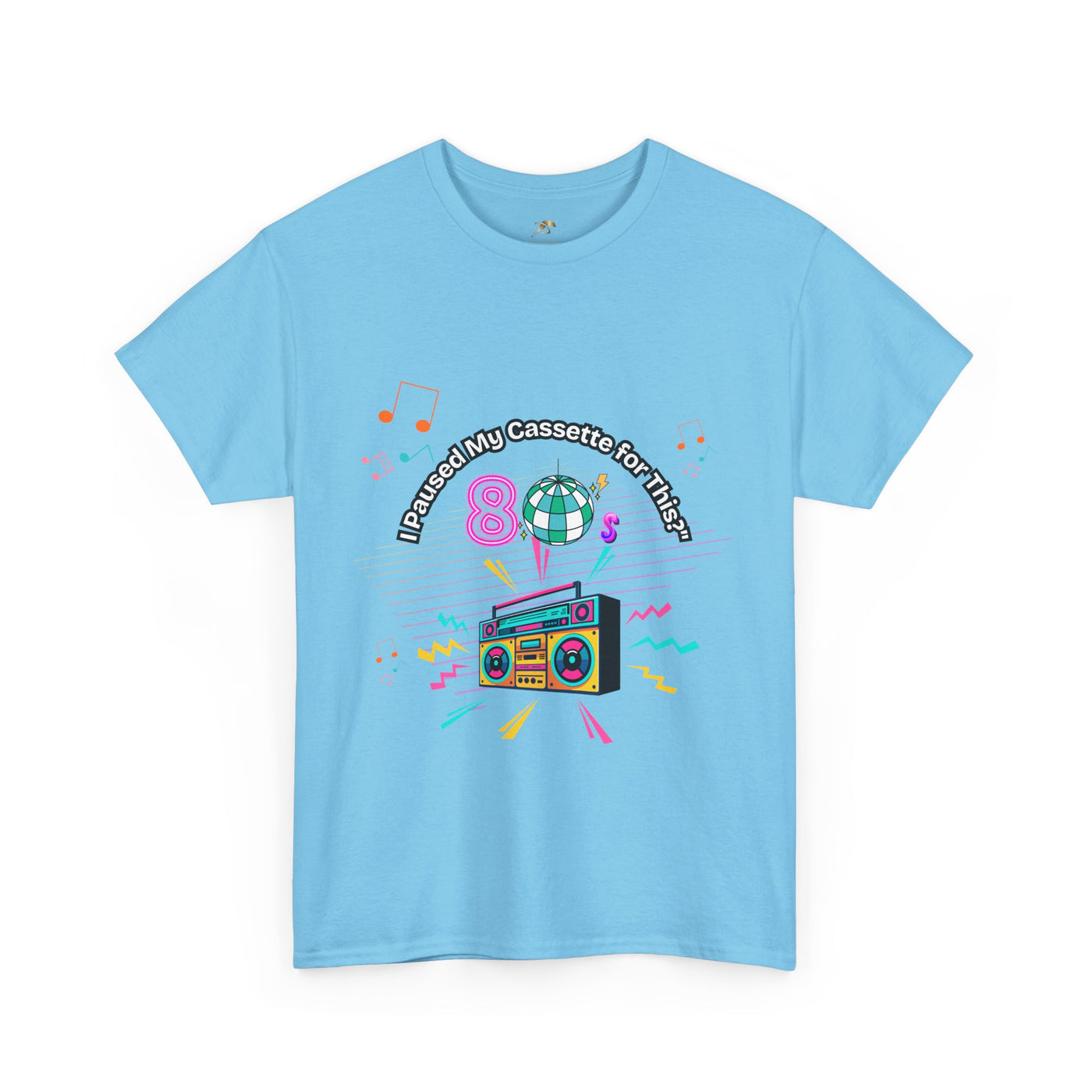 Retro Cassette Tape Unisex Heavy Cotton Tee, Vintage Music Lover Shirt, 80s Nostalgia Graphic Tee, Pause Cassette Player Shirt, Mixtape Fan - NOTALIFY