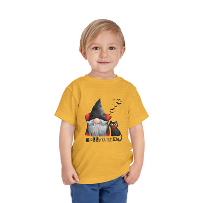 NOTALIFY Boo Halloween Gnome-CAT Toddler T-Shirt | Cute Fall Tee with Candy Bucket | Soft Cotton Short Sleeve | Spooky Outfit