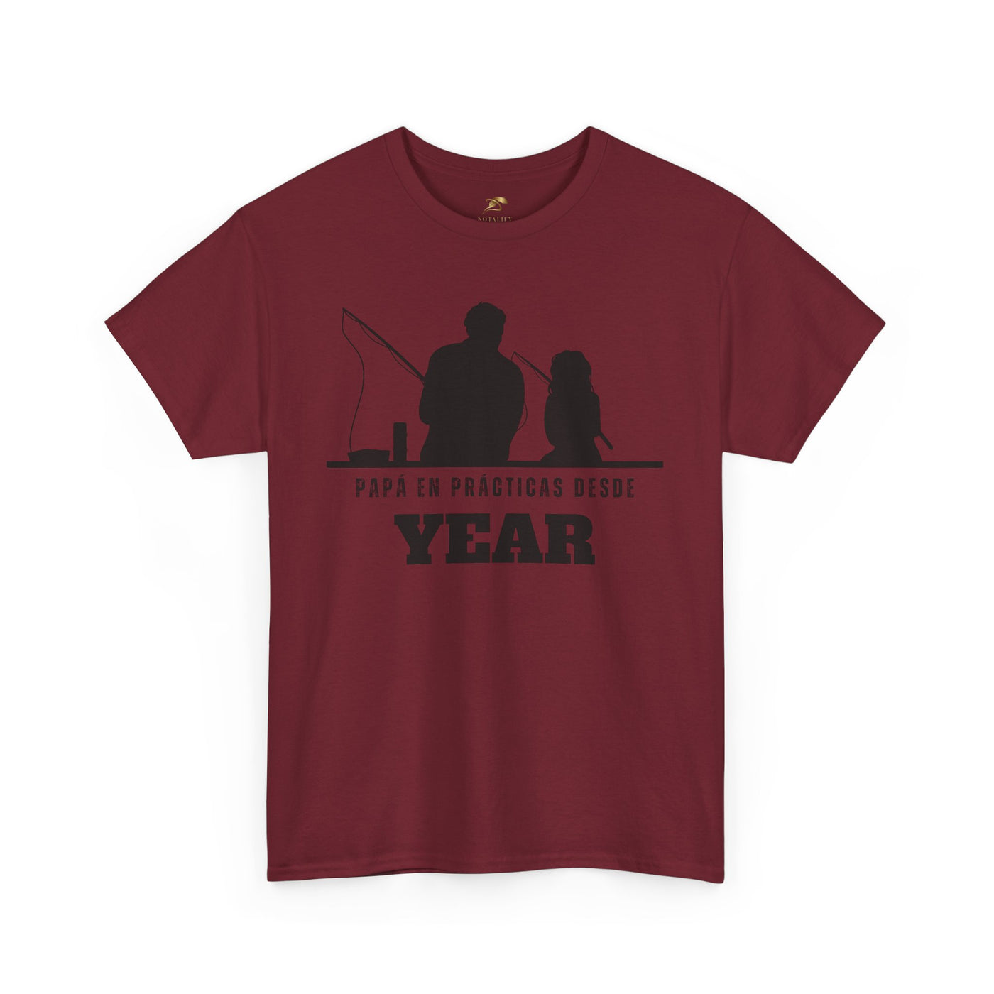 Fishing Dad Shirt | Papá en Prácticas Desde [Year] | Personalized Dad & Son/Daughter Fishing Tee | Fathers Day Gift | Spanish Custom T-Shirt