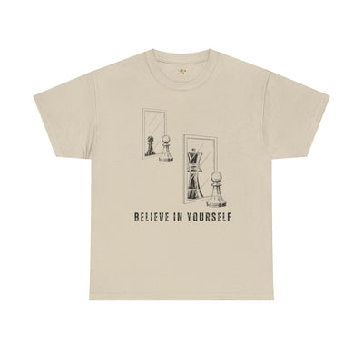 Believe in Yourself. Chess Pawn to King Reflection Tee | Inspirational Self-Esteem Tee | Motivational Shirt | Growth Mindset Gift | Unisex