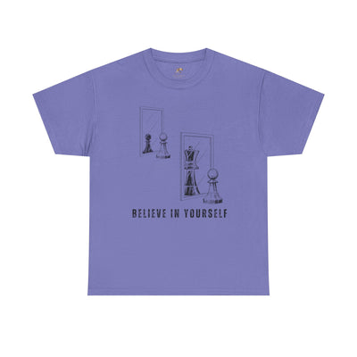 Believe in Yourself. Chess Pawn to King Reflection Tee | Inspirational Self-Esteem Tee | Motivational Shirt | Growth Mindset Gift | Unisex