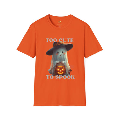 NOTALIFY Too Cute to Spook Halloween Ghost TEE | Adorable Pumpkin Lantern Tee | Cotton Short Sleeve | Fall Outfit for Kids