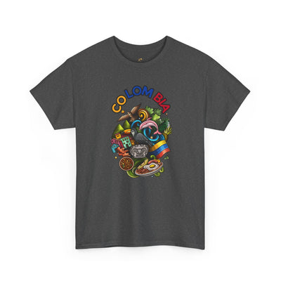 Colorful Unisex Heavy Cotton Tee with Joyful Message, Fun T-Shirt, Cas