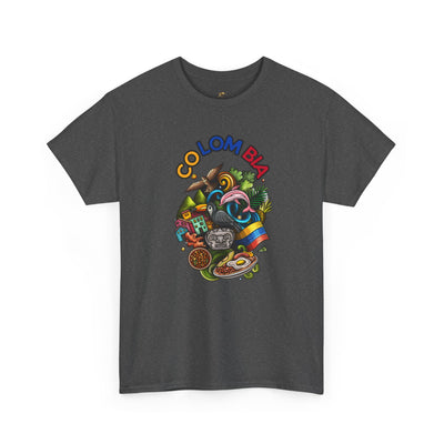 Colorful Unisex Heavy Cotton Tee with Joyful Message, Fun T-Shirt, Cas