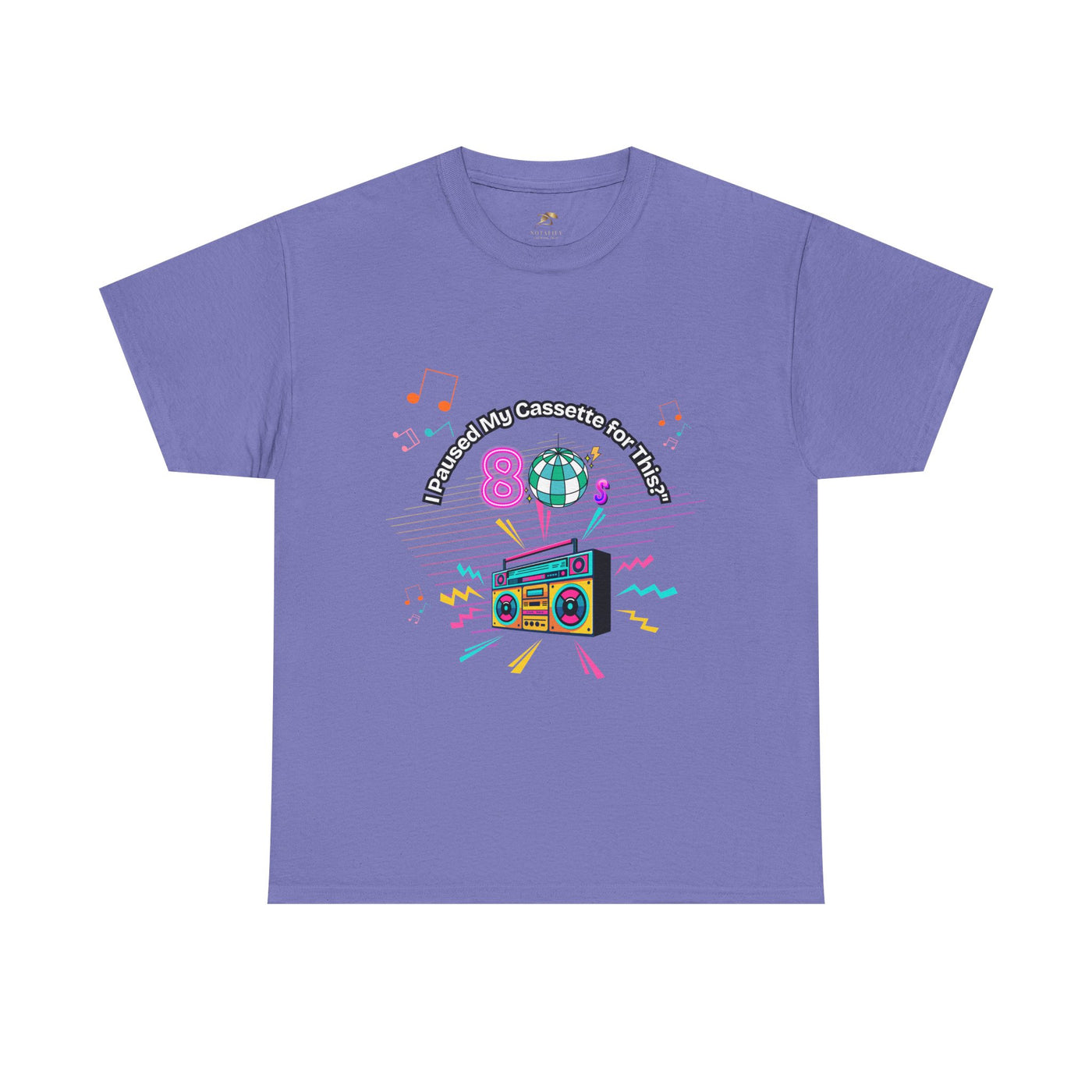 Retro Cassette Tape Unisex Heavy Cotton Tee, Vintage Music Lover Shirt, 80s Nostalgia Graphic Tee, Pause Cassette Player Shirt, Mixtape Fan - NOTALIFY