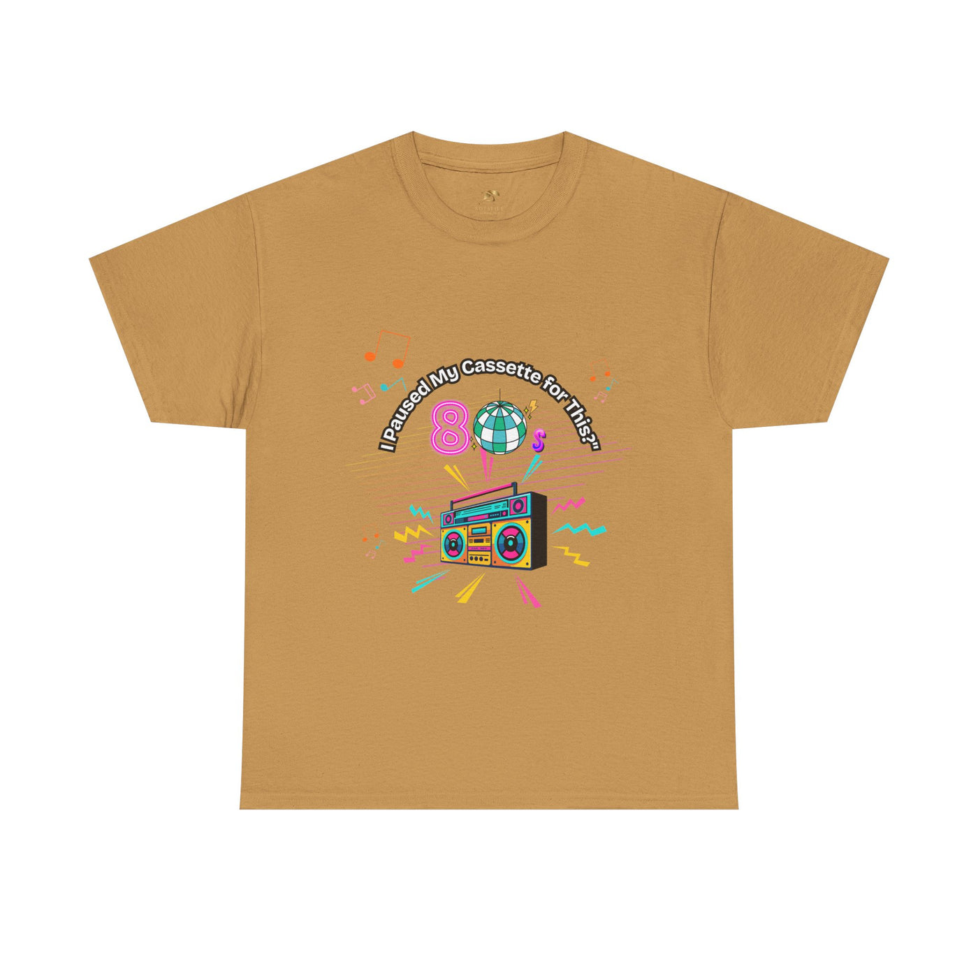 Retro Cassette Tape Unisex Heavy Cotton Tee, Vintage Music Lover Shirt, 80s Nostalgia Graphic Tee, Pause Cassette Player Shirt, Mixtape Fan - NOTALIFY
