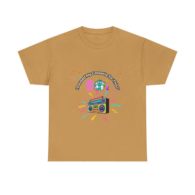 Retro Cassette Tape Unisex Heavy Cotton Tee, Vintage Music Lover Shirt, 80s Nostalgia Graphic Tee, Pause Cassette Player Shirt, Mixtape Fan - NOTALIFY