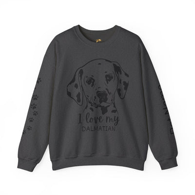 Damatian Dog Lover Sweatshirt, Pet's Name Personalized Gift Idea, Frenchie Dog Owner Apparel, Custom Dog Paw Print Jumper, Comfy Crewneck