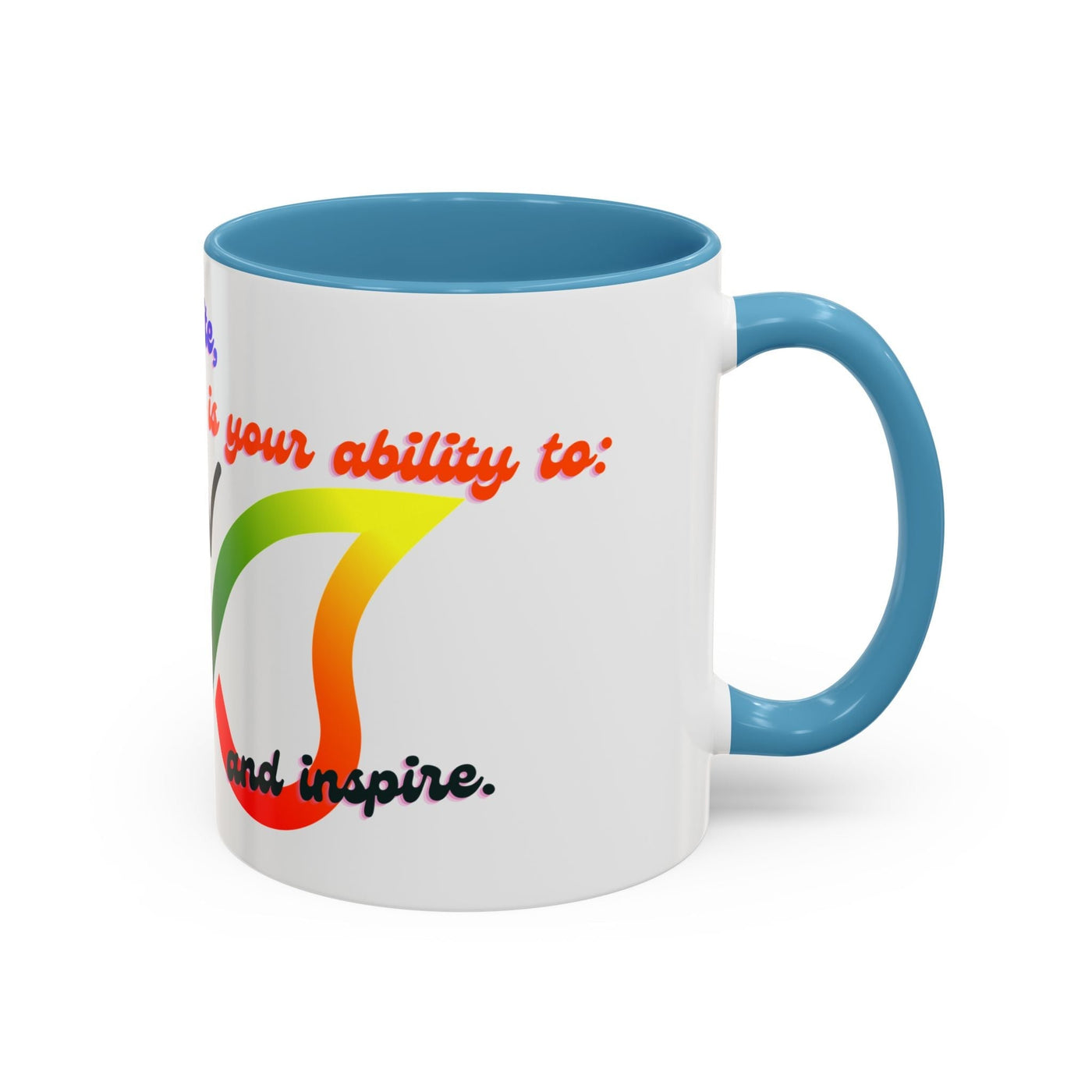 Infinity Butterfly Mug with colorful silhouette and motivational text, 11oz, 15oz, ideal gift for creatives.
