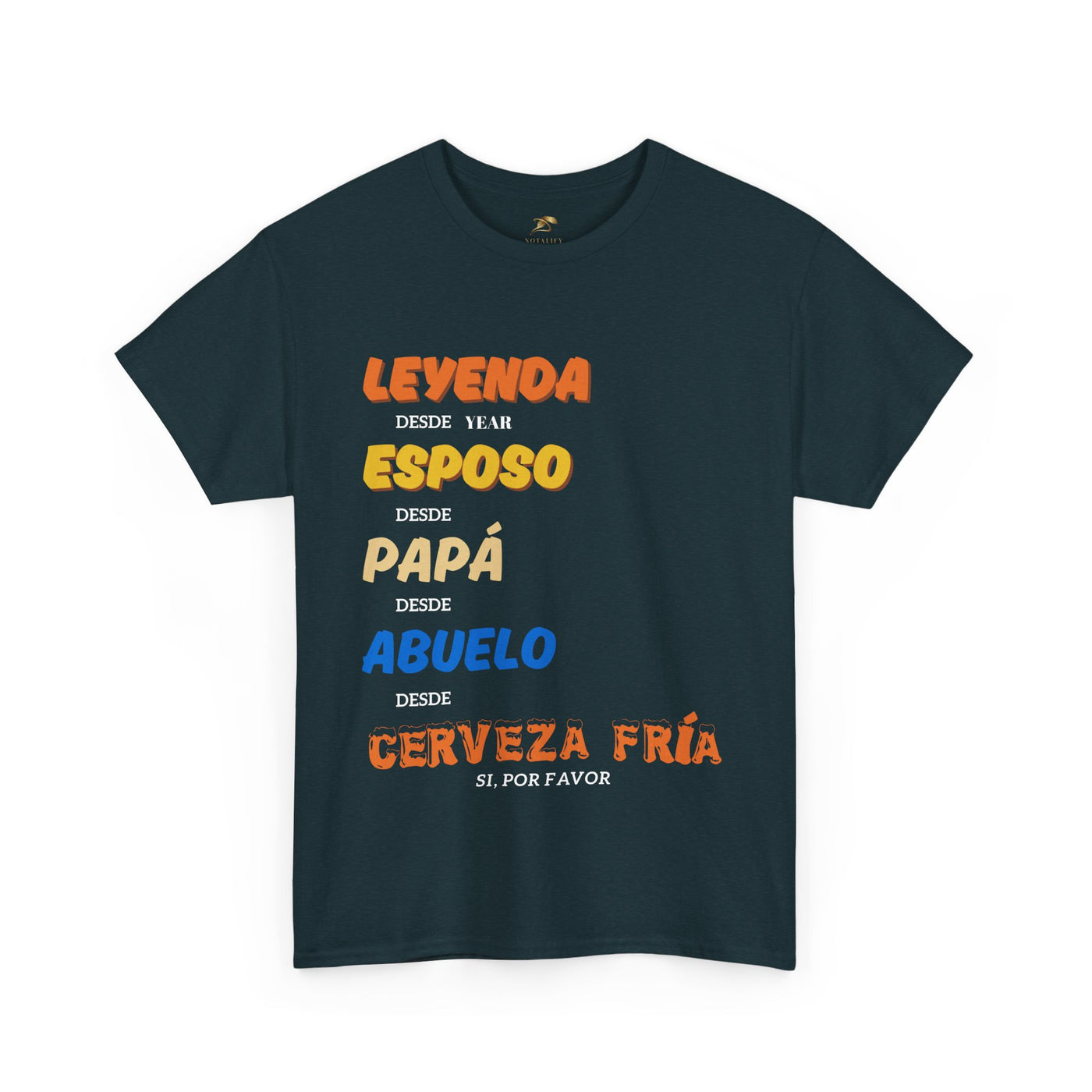 Funny Grandpa Beer Shirt | Leyenda Desde Esposo Papá Abuelo Tee | Spanish Dad Gift | Fathers Day Latino Humor T-Shirt for Men | Gift for Dad