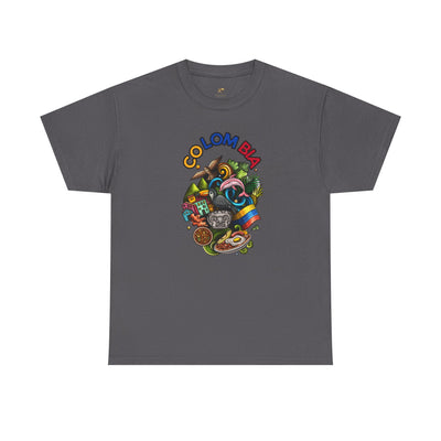Colorful Unisex Heavy Cotton Tee with Joyful Message, Fun T-Shirt, Cas