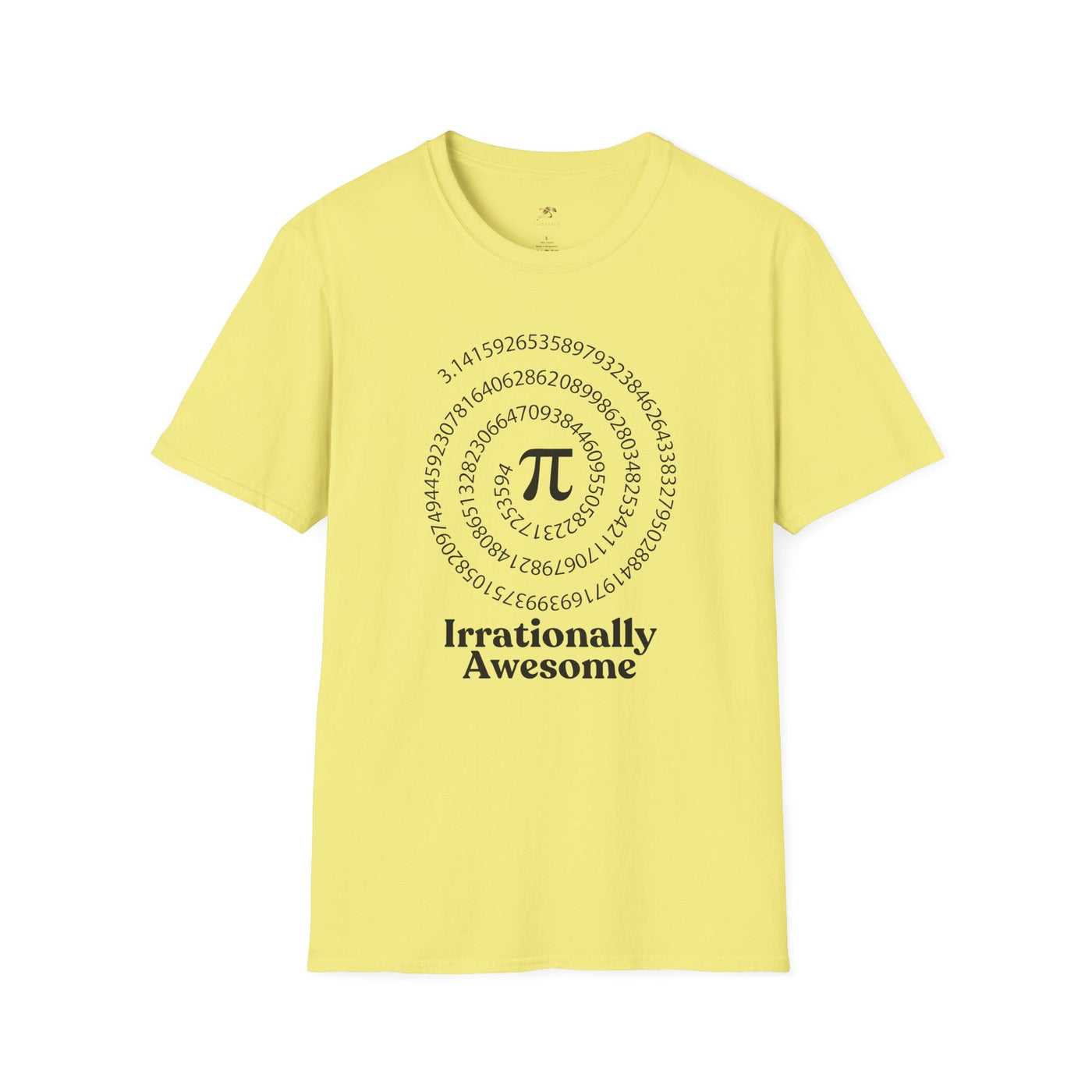 Pi Day Unisex Softstyle T-Shirt, Math Geek Gift, Irrationally Awesome 