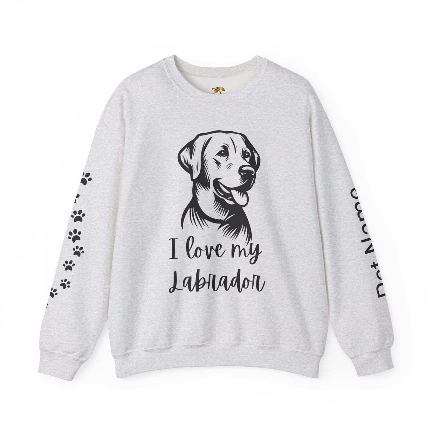 Labrador Lover Sweatshirt, Pet's Name Personalized, Labrador Dog Owner Apparel, Custom Dog Paw Print Jumper, Comfy Crewneck - NOTALIFY