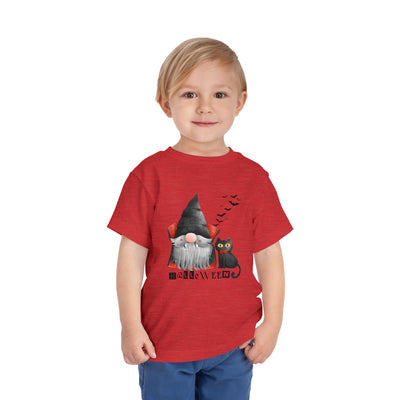 NOTALIFY Boo Halloween Gnome-CAT Toddler T-Shirt | Cute Fall Tee with Candy Bucket | Soft Cotton Short Sleeve | Spooky Outfit