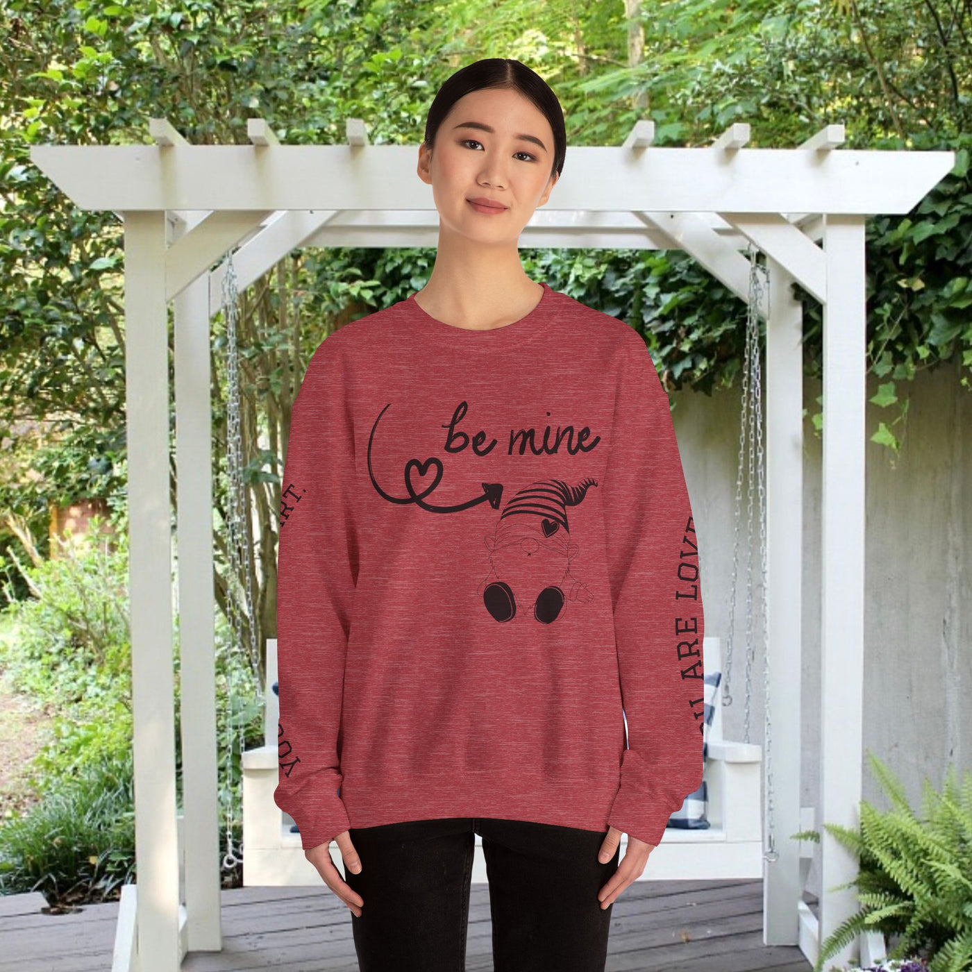 BE MINE Gnome Unisex Sweatshirt, Cozy Crewneck Jumper, Soft Pullover, Gender-Neutral Sweater, Casual Winter Shirt - NOTALIFY