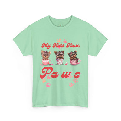 Dog Lover Unisex Tee, Animal Parent Tshirt, My Kids Have Paws Shirt, Cute Puppy Graphic Tee, Pet Owner Gift, Casual Dog Mom Dad Top - NOTALIFY