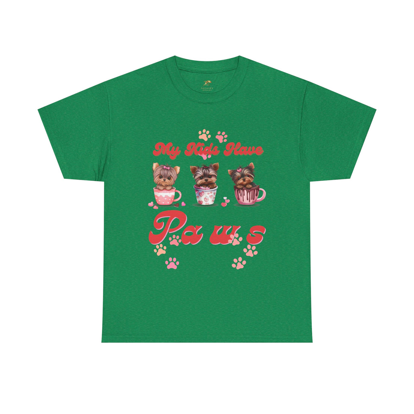 Dog Lover Unisex Tee, Animal Parent Tshirt, My Kids Have Paws Shirt, Cute Puppy Graphic Tee, Pet Owner Gift, Casual Dog Mom Dad Top - NOTALIFY