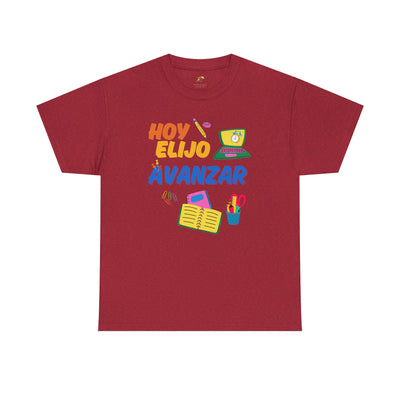 Hoy Elijo Avanzar Spanish Motivational T-Shirt | Back to School Teacher Tee | Growth Mindset Shirt | Spanish Student Gift | Unisex Tee