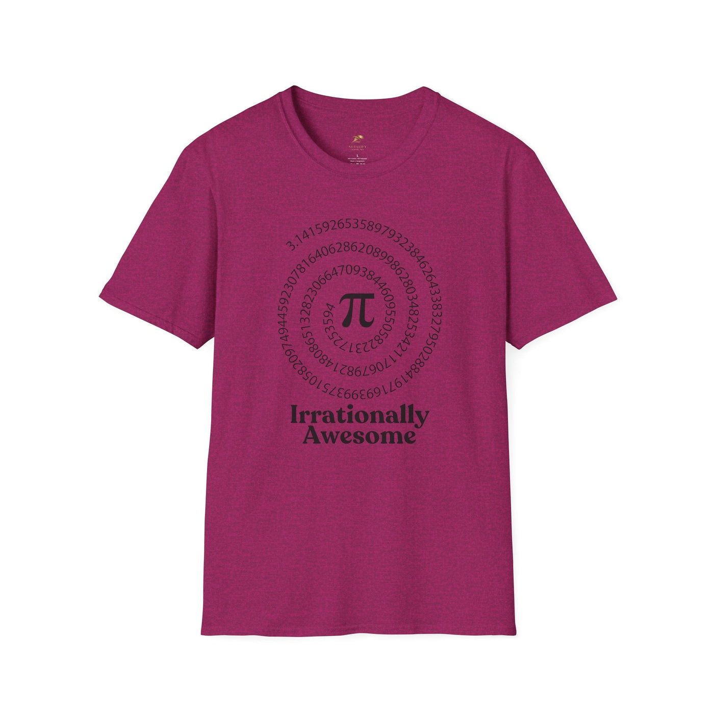 Pi Day Unisex Softstyle T-Shirt, Math Geek Gift, Irrationally Awesome 