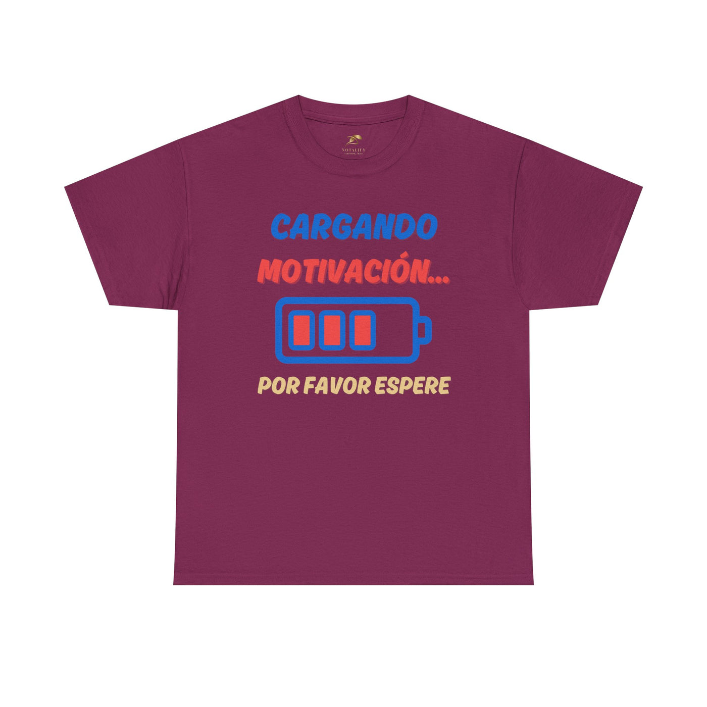 Cargando Motivación, Por Favor Espere Spanish Funny Tee | Loading Motivation Tee | Battery Graphic Shirt | Motivational Quote | Unisex Gift