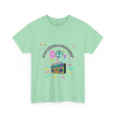 Retro Cassette Tape Unisex Heavy Cotton Tee, Vintage Music Lover Shirt, 80s Nostalgia Graphic Tee, Pause Cassette Player Shirt, Mixtape Fan - NOTALIFY