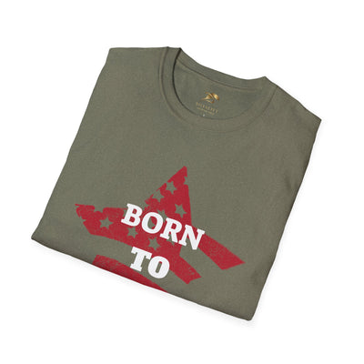 Born to Sparkle Patriotic T-Shirt for Independence Day celebrations with star and stripe design.