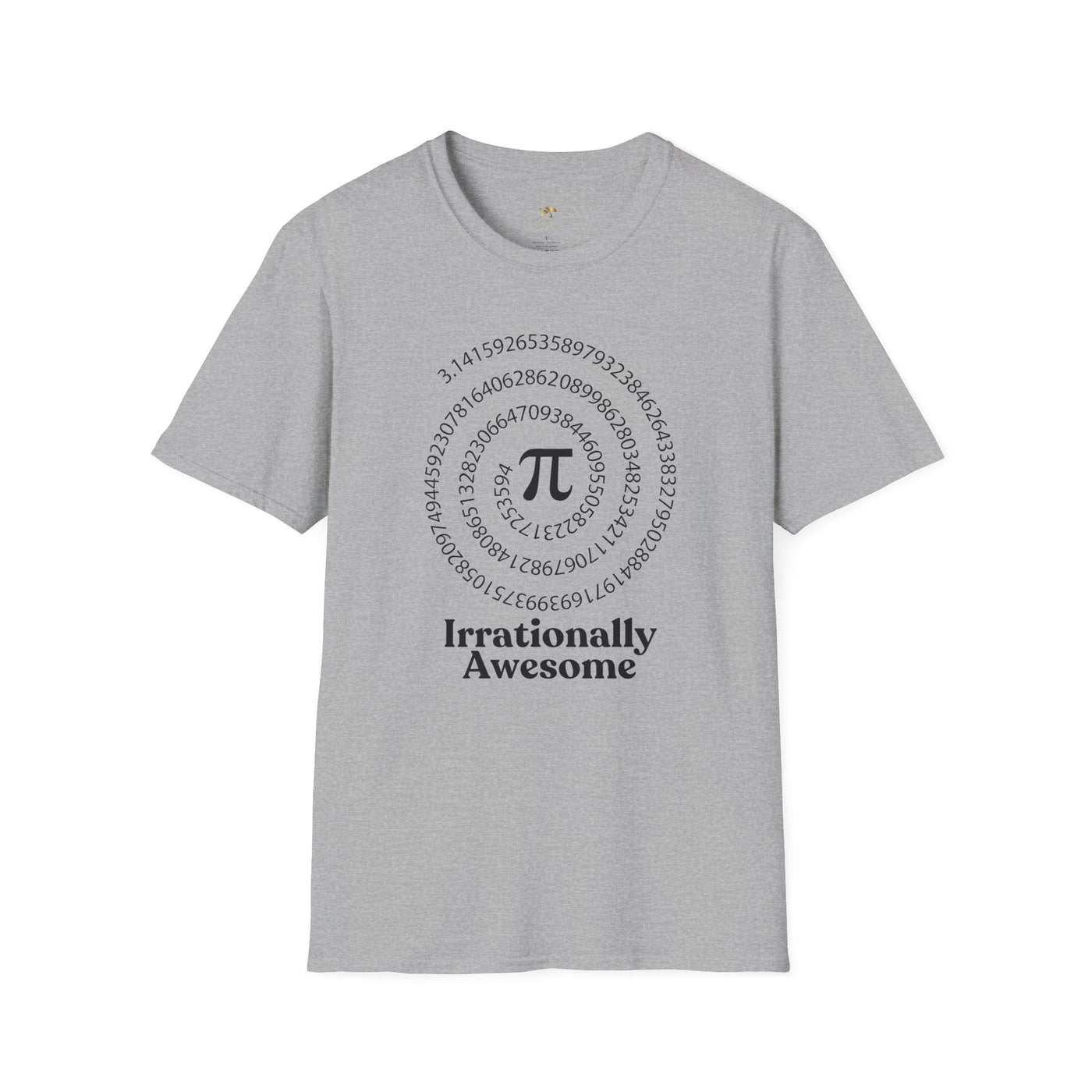 Pi Day Unisex Softstyle T-Shirt, Math Geek Gift, Irrationally Awesome 