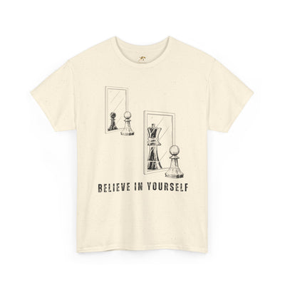 Believe in Yourself. Chess Pawn to King Reflection Tee | Inspirational Self-Esteem Tee | Motivational Shirt | Growth Mindset Gift | Unisex