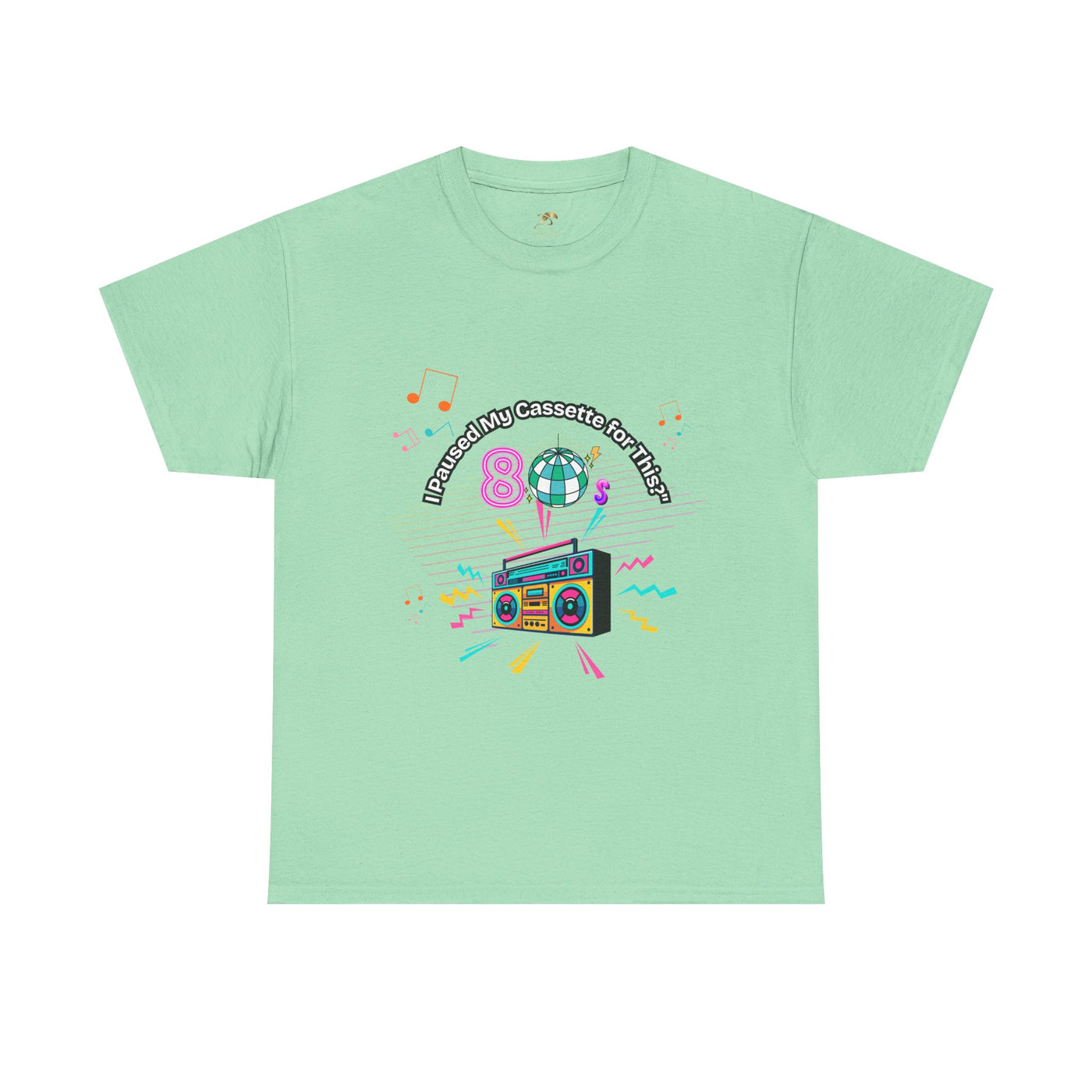 Retro Cassette Tape Unisex Heavy Cotton Tee, Vintage Music Lover Shirt, 80s Nostalgia Graphic Tee, Pause Cassette Player Shirt, Mixtape Fan - NOTALIFY