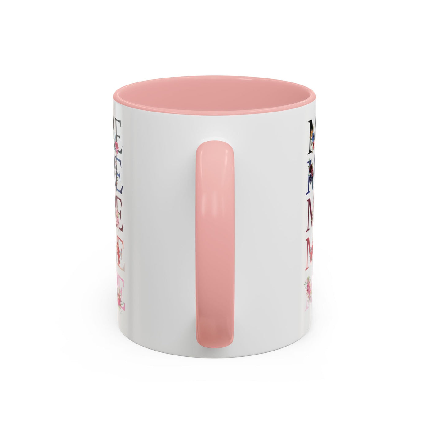 Mother's Day Mug, Accent Coffee Cup with Flowers and Names, Gift for M