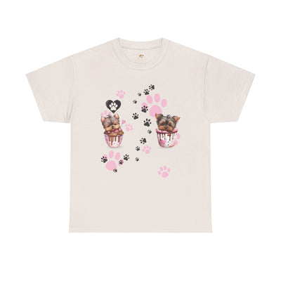 Pet Lover Unisex Heavy Cotton Tee, Love My Pet Shirt, Dog Cat Owner Gift, Animal Lover Apparel, Customized Pet Tee - NOTALIFY