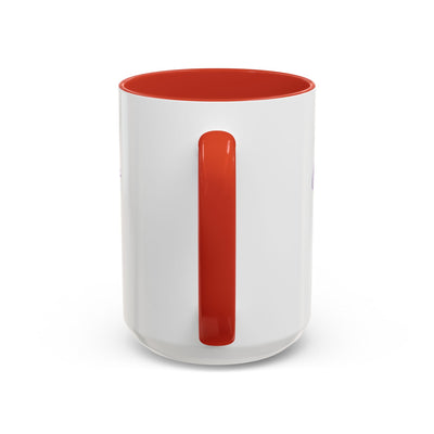 Inspirational butterfly coffee mug with red interior and handle, perfect for motivational gifts.
