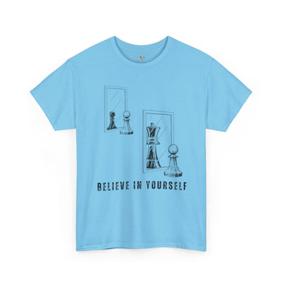 Believe in Yourself. Chess Pawn to King Reflection Tee | Inspirational Self-Esteem Tee | Motivational Shirt | Growth Mindset Gift | Unisex