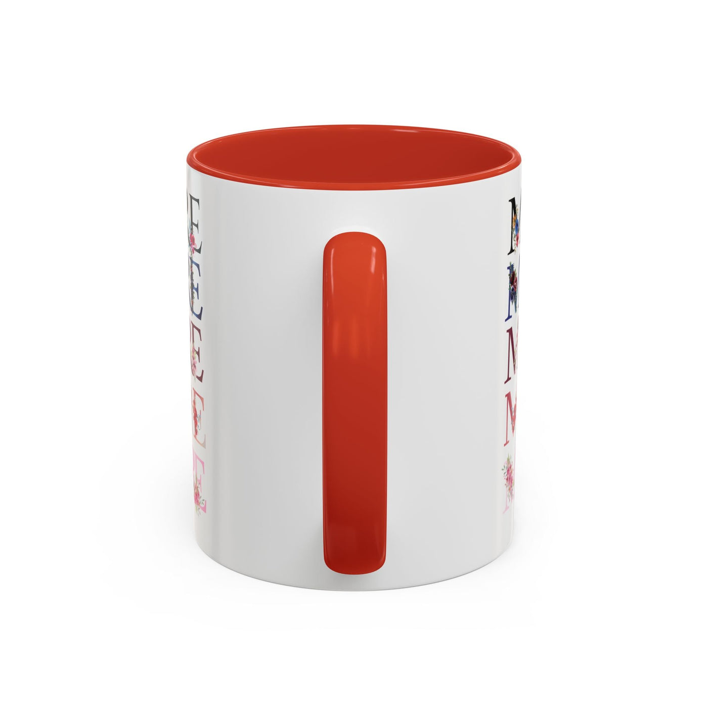 Mother's Day Mug, Accent Coffee Cup with Flowers and Names, Gift for M
