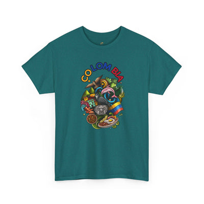 Colorful Unisex Heavy Cotton Tee with Joyful Message, Fun T-Shirt, Cas