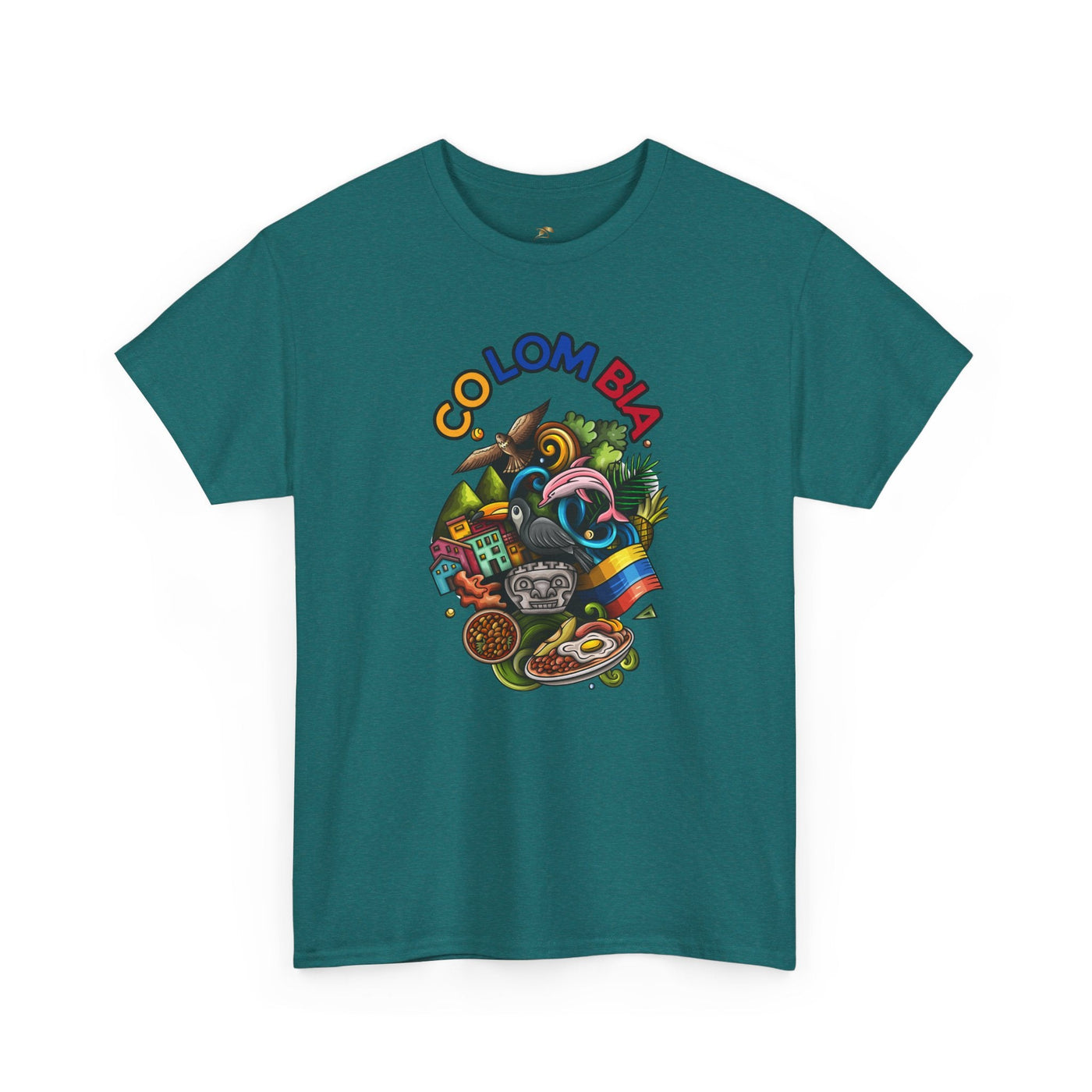 Colorful Unisex Heavy Cotton Tee with Joyful Message, Fun T-Shirt, Cas
