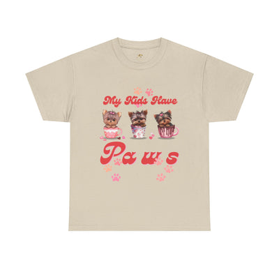 Dog Lover Unisex Tee, Animal Parent Tshirt, My Kids Have Paws Shirt, Cute Puppy Graphic Tee, Pet Owner Gift, Casual Dog Mom Dad Top - NOTALIFY