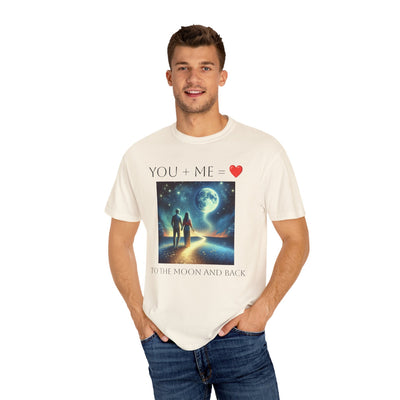 Moon and Back Unisex T-shirt, Celestial Love Tee, Outer Space Shirt, R