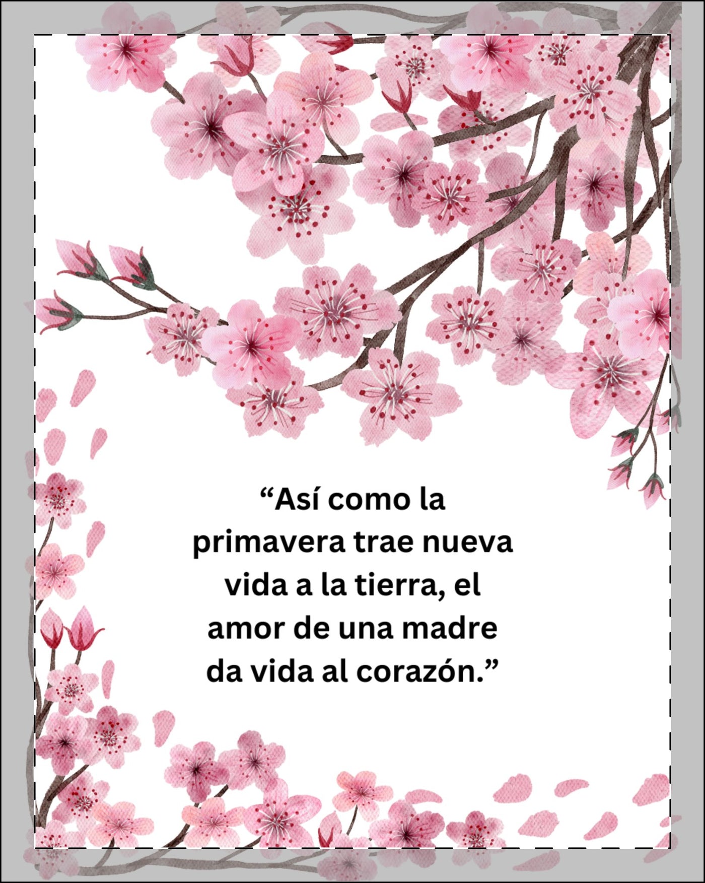 Floral Framed Poster - Spring Quote, Aesthetic Wall Art, Mother's Day Gift, Inspirational Decor, Home Office Decor, Gift for Mom, Nature - NOTALIFY