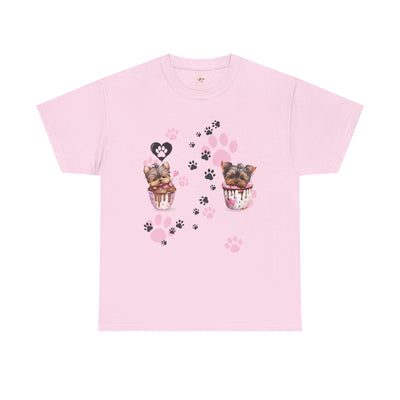 Pet Lover Unisex Heavy Cotton Tee, Love My Pet Shirt, Dog Cat Owner Gift, Animal Lover Apparel, Customized Pet Tee - NOTALIFY