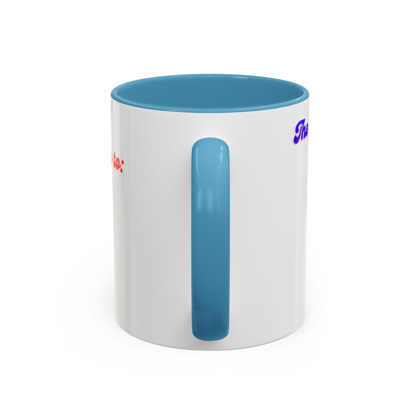 Infinity Butterfly Mug with blue interior and handle, vibrant design, available in 11oz and 15oz.