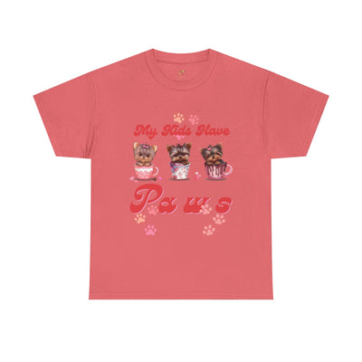 Dog Lover Unisex Tee, Animal Parent Tshirt, My Kids Have Paws Shirt, Cute Puppy Graphic Tee, Pet Owner Gift, Casual Dog Mom Dad Top - NOTALIFY
