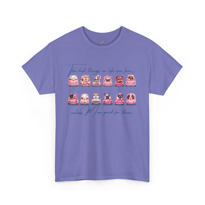 Cute Dogs Mother's Day T-Shirt, Best Things In Life Are Free, Unisex Tee, Gift For Mom, Heavy Cotton Shirt - NOTALIFY