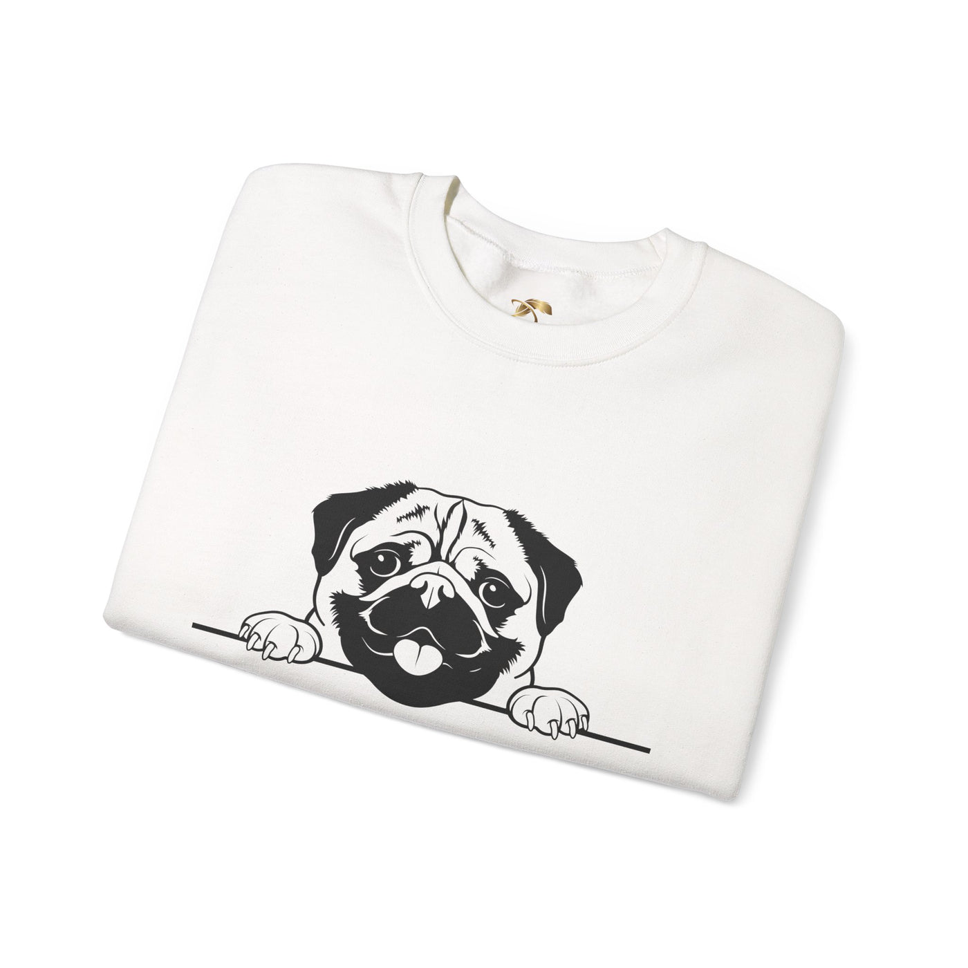 Pug Dog Lover Sweatshirt, Pet's Name Personalized Gift Idea, Pug Dog Owner Apparel, Custom Dog Paw Print Jumper, Comfy Crewneck - NOTALIFY