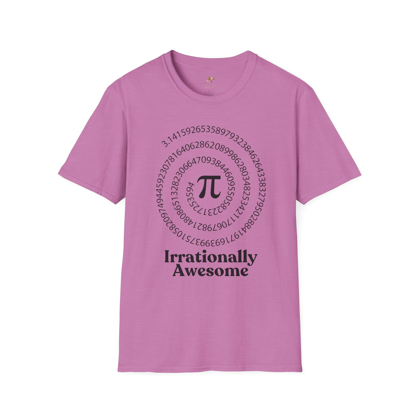 Pi Day Unisex Softstyle T-Shirt, Math Geek Gift, Irrationally Awesome Tee, March 14 Celebration Shirt, Mathematics Lover Top - NOTALIFY
