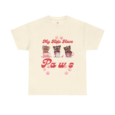 Dog Lover Unisex Tee, Animal Parent Tshirt, My Kids Have Paws Shirt, Cute Puppy Graphic Tee, Pet Owner Gift, Casual Dog Mom Dad Top - NOTALIFY