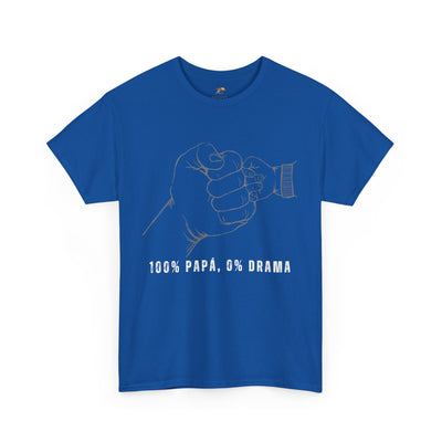 100 Percent Papá 0 Percent Drama Shirt | Funny Spanish Dad Tee | Fathers Day Gift for Dad| Cool Latino Dad Shirt | Parent Humor Graphic Tee