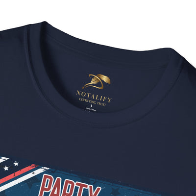 Party Like it's 1776 Patriotic Party T-Shirt for Independence Day celebrations.