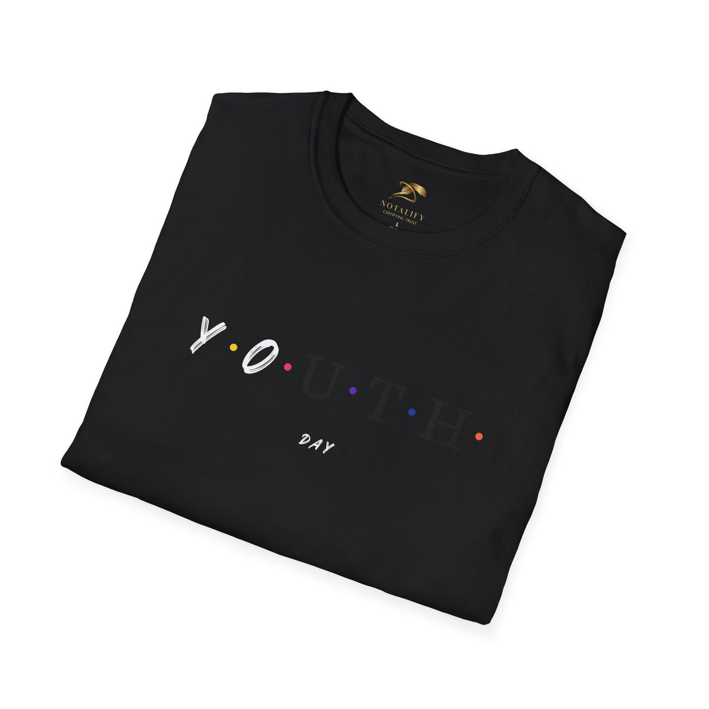 Black Youth Day Celebration unisex t-shirt with colorful dots and lightweight cotton fabric